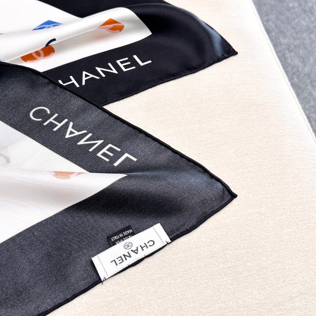 ✨✨CHAMEL【小香蝴蝶结90】真丝方巾‼️抢‼️VIP推荐  ‼️👍下手一定要快【高端  大爱❤️