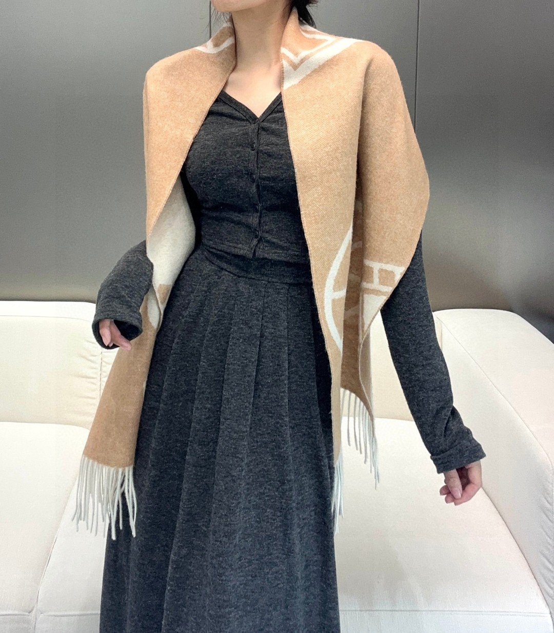 Elegante Bufanda de Lana con Diseño Clásico para Hombres y Mujeres