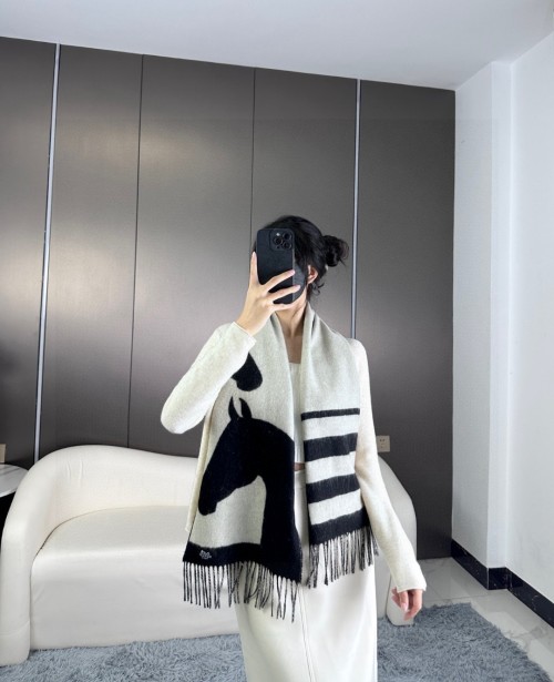 Hermès Love Story Cashmere Scarf, 30 x 140 cm, Made in the UK 1 Hermès Love Story Cashmere Scarf, 30 x 140 cm, Made in the UK