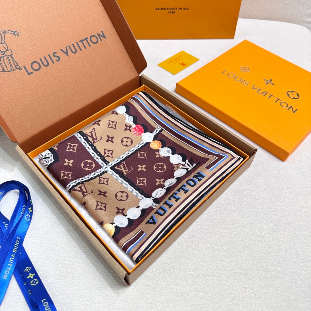 DANDY MONOGRAM 桑蚕丝方巾【18mm顶级真丝双面同色丝巾】Dandy Monogram 桑