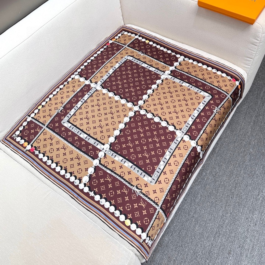 DANDY MONOGRAM 桑蚕丝方巾【18mm顶级真丝双面同色丝巾】Dandy Monogram 桑