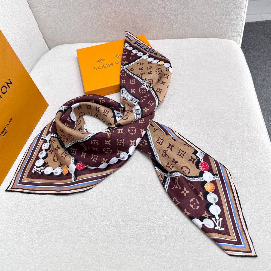 DANDY MONOGRAM 桑蚕丝方巾【18mm顶级真丝双面同色丝巾】Dandy Monogram 桑