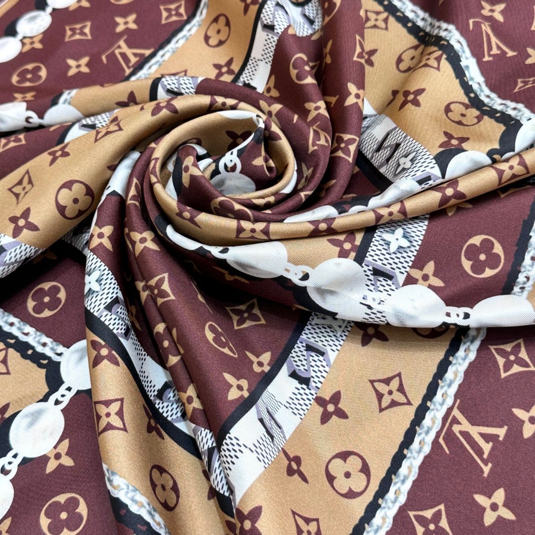 DANDY MONOGRAM 桑蚕丝方巾【18mm顶级真丝双面同色丝巾】Dandy Monogram 桑