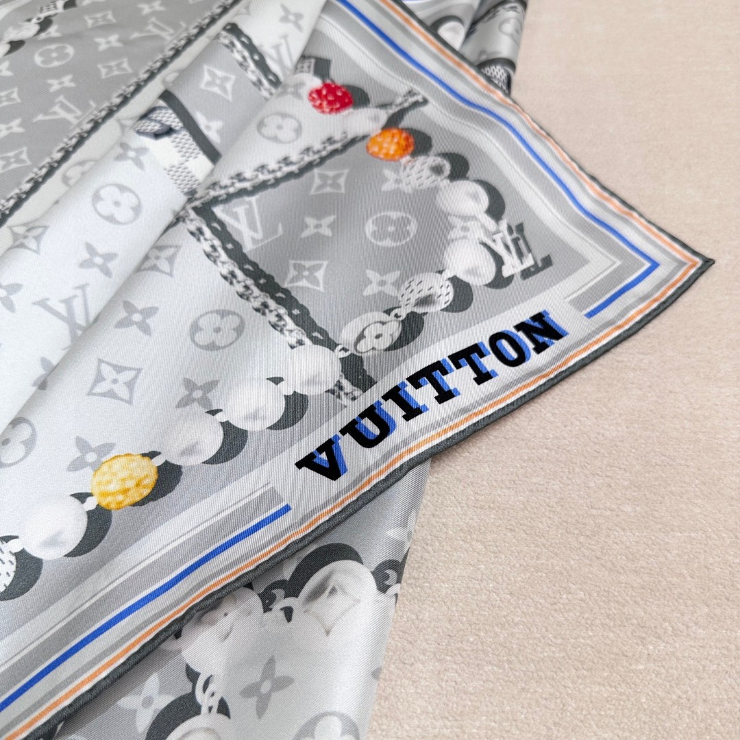 DANDY MONOGRAM 桑蚕丝方巾【18mm顶级真丝双面同色丝巾】Dandy Monogram 桑