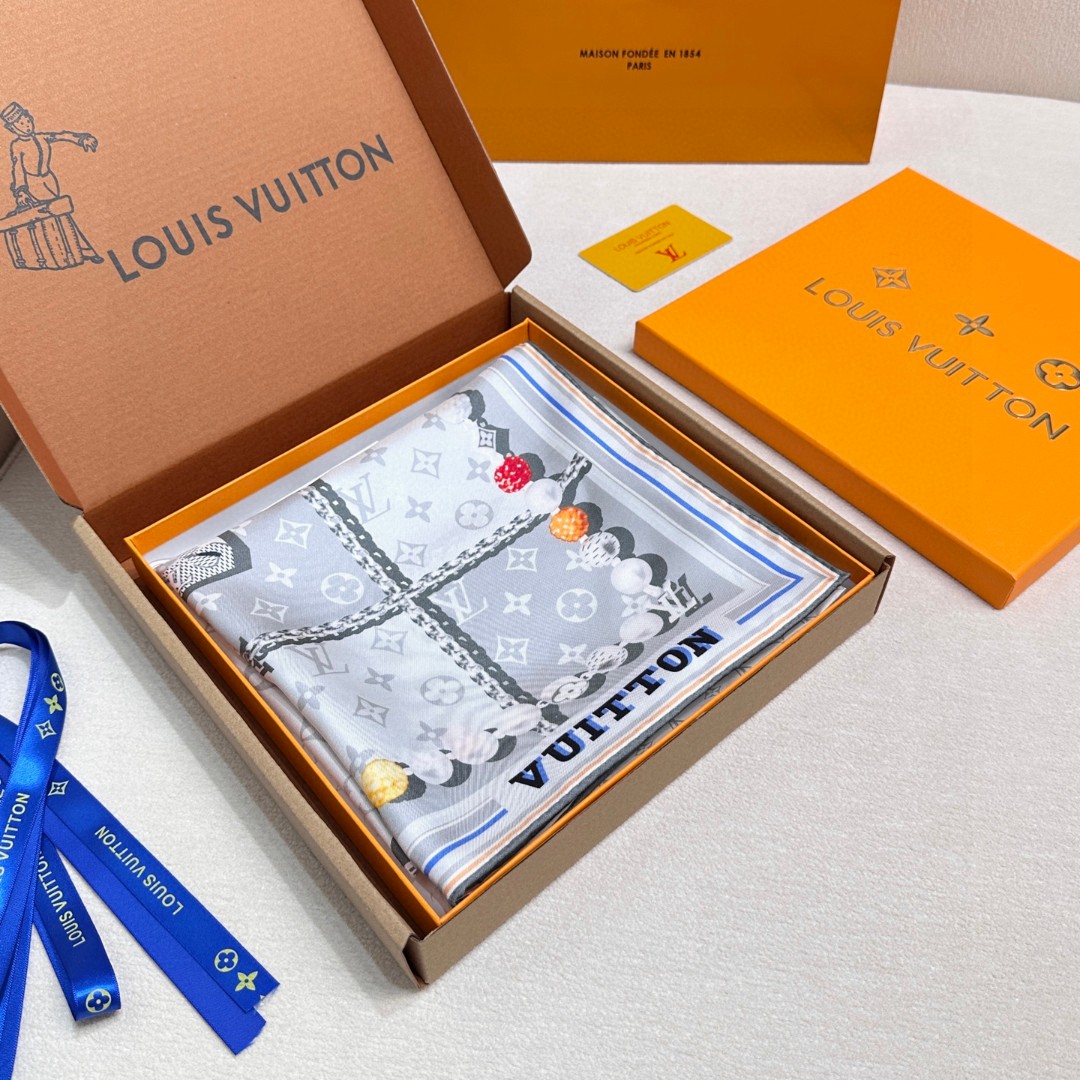 DANDY MONOGRAM 桑蚕丝方巾【18mm顶级真丝双面同色丝巾】Dandy Monogram 桑