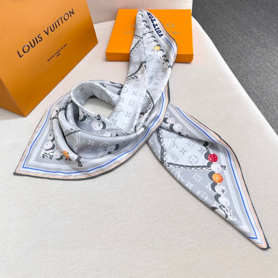 DANDY MONOGRAM 桑蚕丝方巾【18mm顶级真丝双面同色丝巾】Dandy Monogram 桑