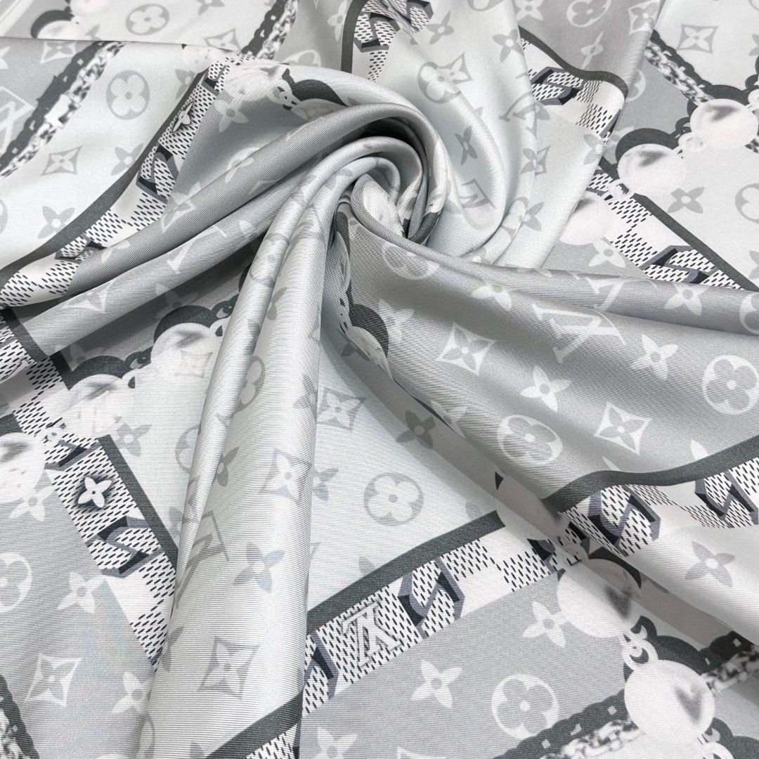 DANDY MONOGRAM 桑蚕丝方巾【18mm顶级真丝双面同色丝巾】Dandy Monogram 桑