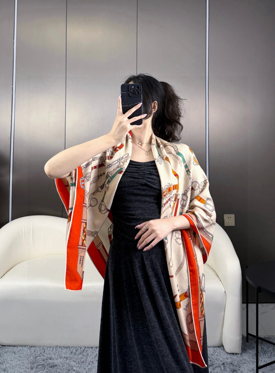   2025年专柜同步 最新款Hermes【双面同色】【跃动的马儿 140】‼️顶级丝羊绒工艺超值‼️爱