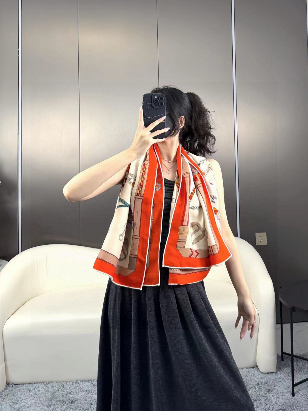   2025年专柜同步 最新款Hermes【双面同色】【跃动的马儿 140】‼️顶级丝羊绒工艺超值‼️爱