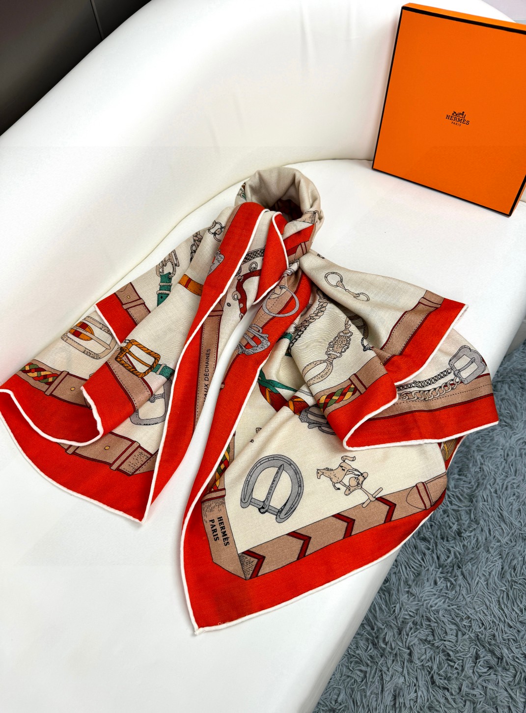   2025年专柜同步 最新款Hermes【双面同色】【跃动的马儿 140】‼️顶级丝羊绒工艺超值‼️爱