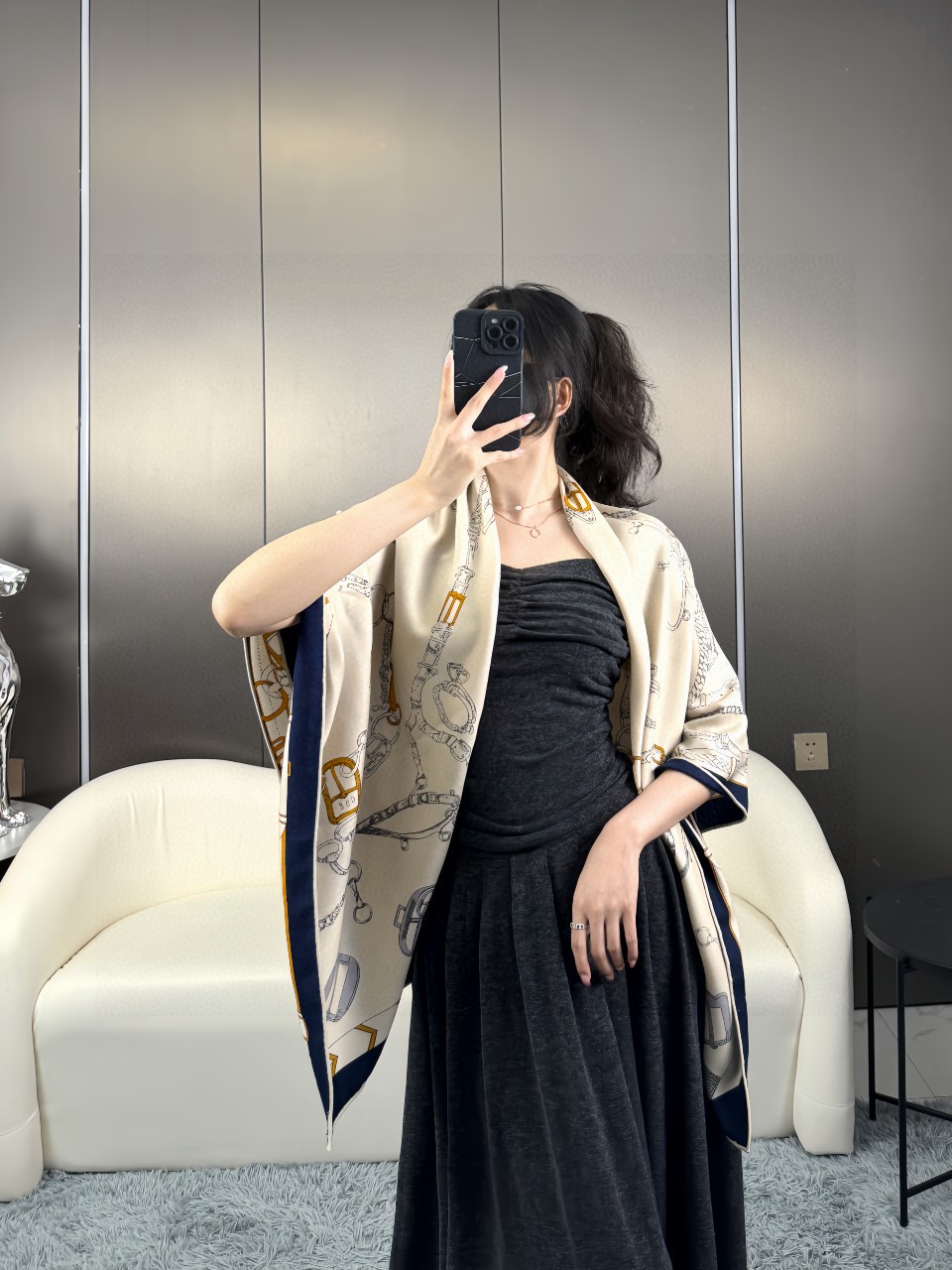   2025年专柜同步 最新款Hermes【双面同色】【跃动的马儿 140】‼️顶级丝羊绒工艺超值‼️爱