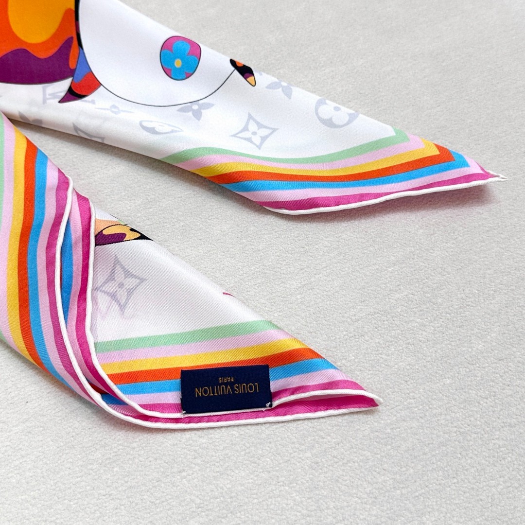 LV x TM SUPERFLAT 90 方巾【18mm顶级真丝双面同色丝巾】桑蚕丝方巾出自路易威登 x