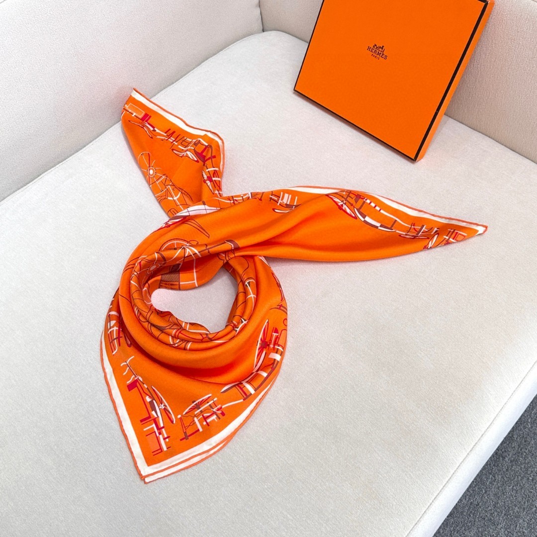𝐇𝐞𝐫𝐦𝐞𝐬 • 𝟐𝟒𝐍𝐞𝐰 《马术的错综交叠》100%真丝方巾 90x90cm年度旗舰！H，今年最热门