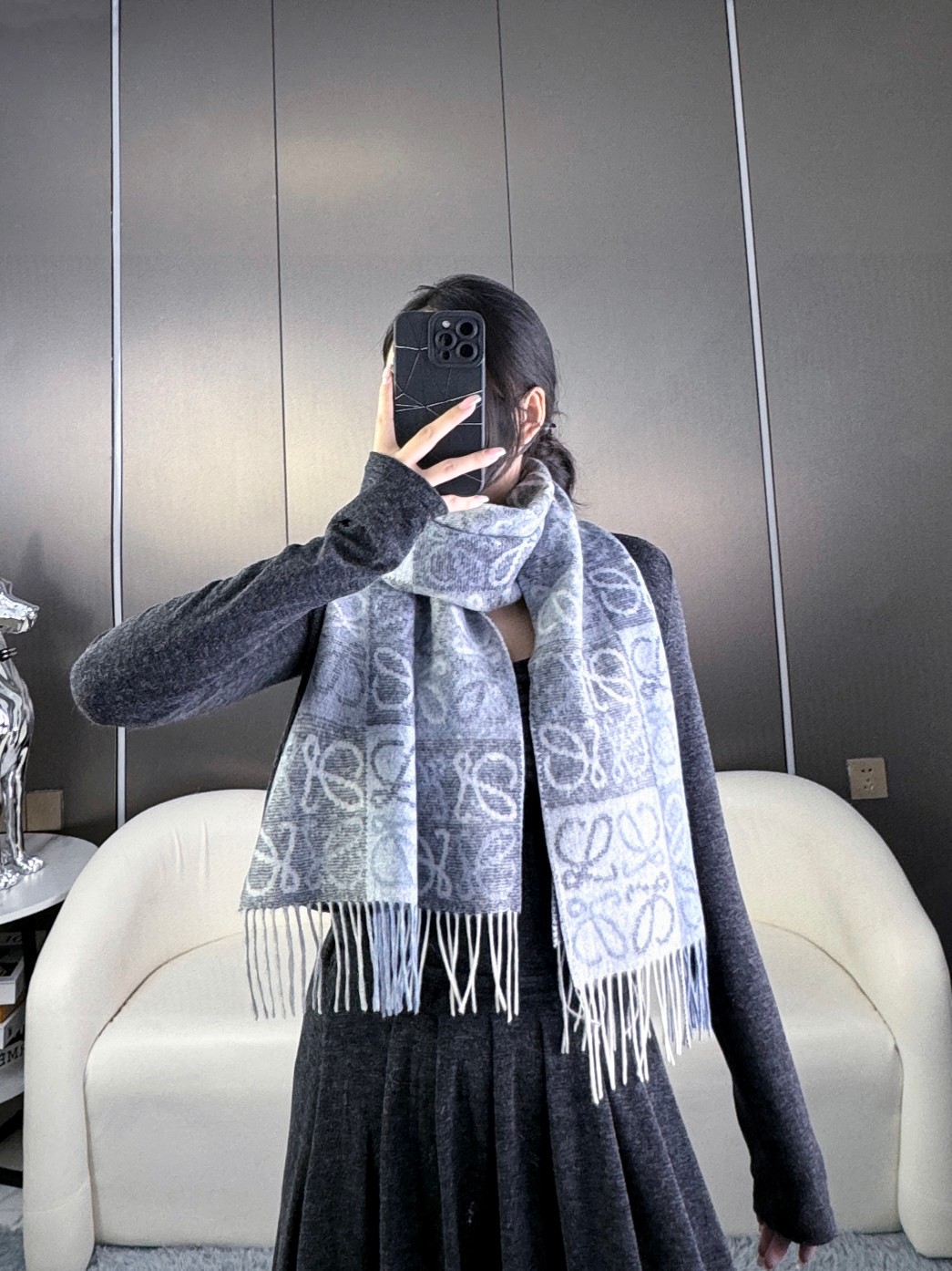 高版本。价优版本品名: 新双色棋盘格面料：羊毛➕羊绒尺寸：40*180（不含须）颜色： 绿色全新升级色纺