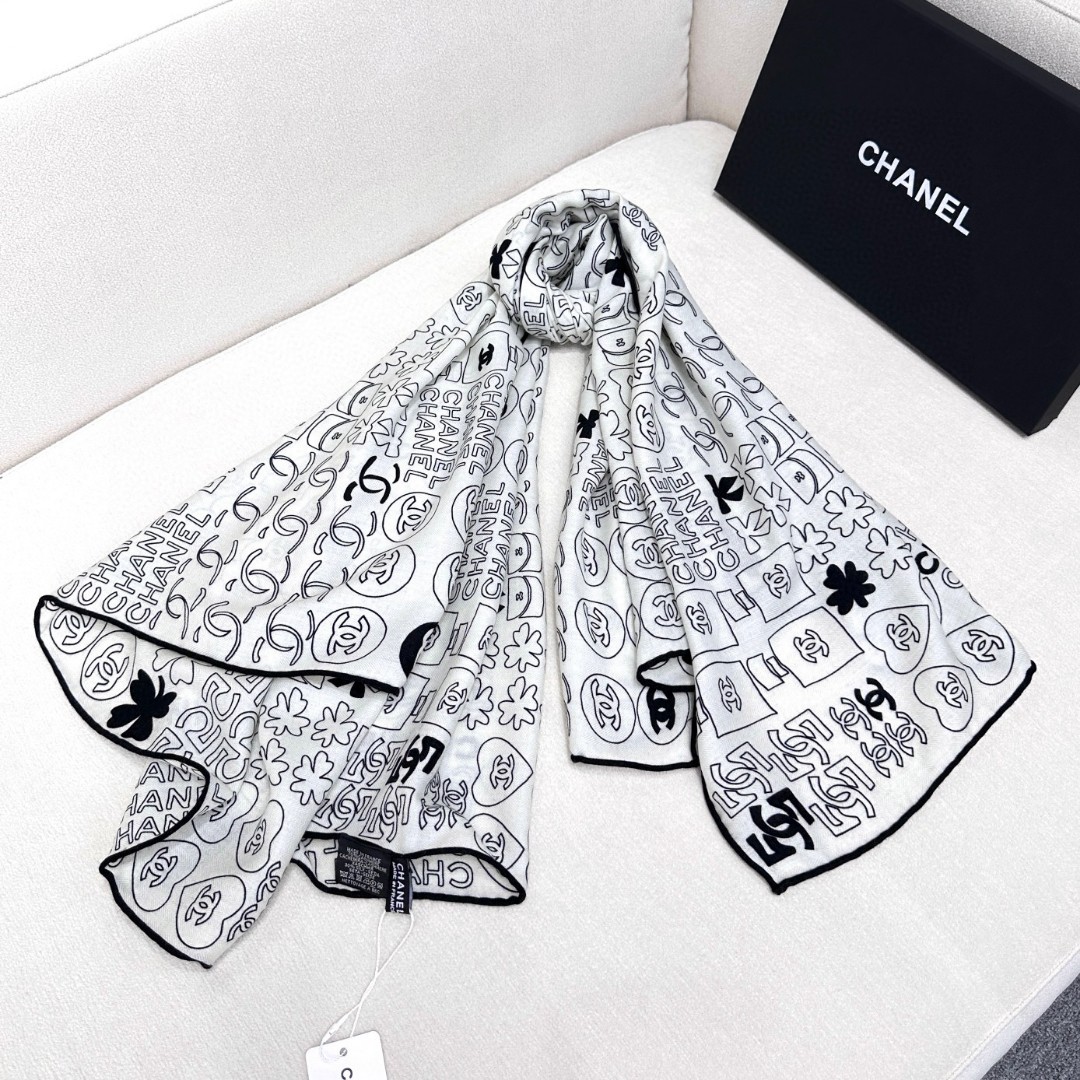 【🌾Chanel】 经典茶花优雅Coco风，Chanel最新菱格丝绒大方巾~气质到骨子里，香奶奶新一季的