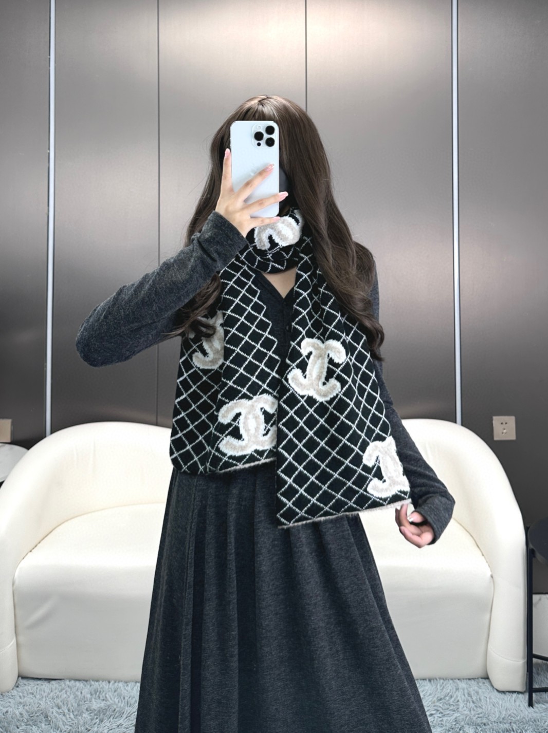 。高版本 对版颜色 黑长卡其灰来咯🥰🥰看细节颜色一看到达人在晒这条24年秋冬最新款Chanel 就马上打