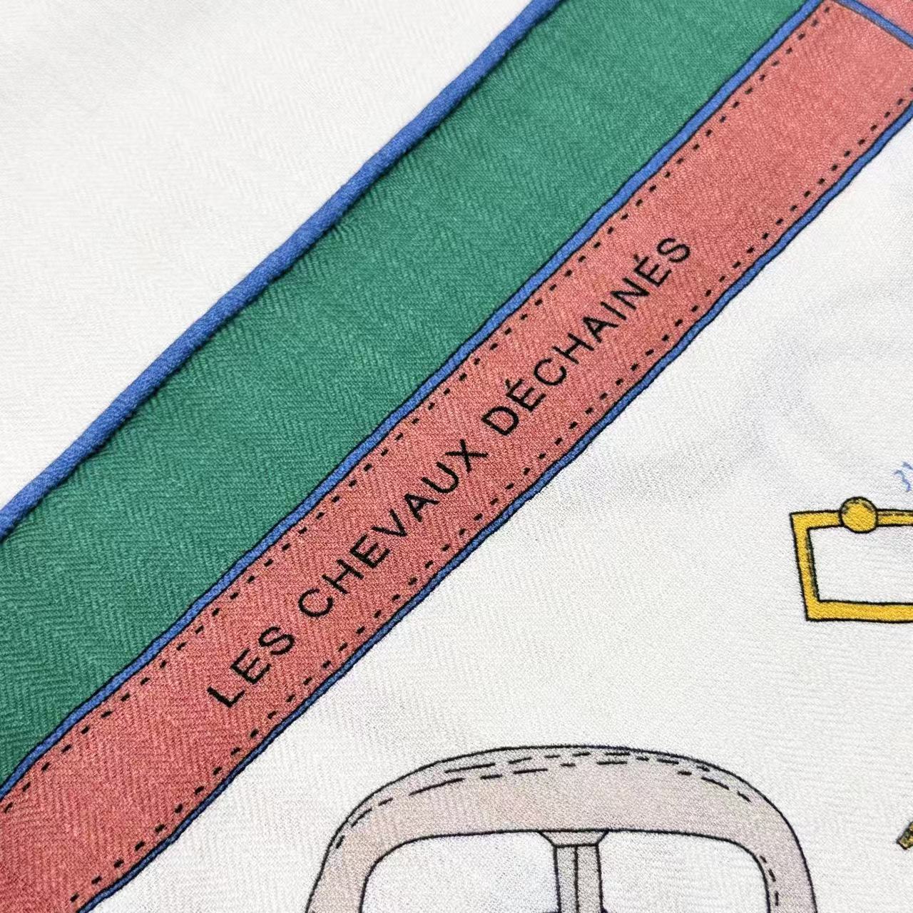 2025年专柜同步 最新款Hermes【双面同色】【跃动的马儿 140】‼️顶级丝羊绒工艺超值‼️爱马仕