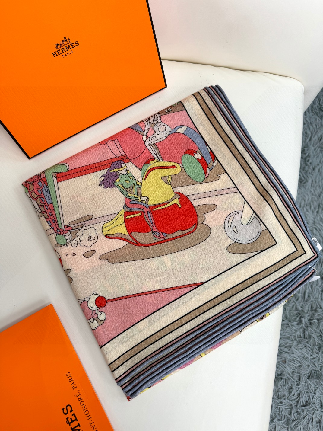 🌾专柜同步 Hermes推荐[玫瑰]顶级工艺超值‼️爱马仕专柜爆款羊绒方巾💟立体呈现图案纹路实物档次极高