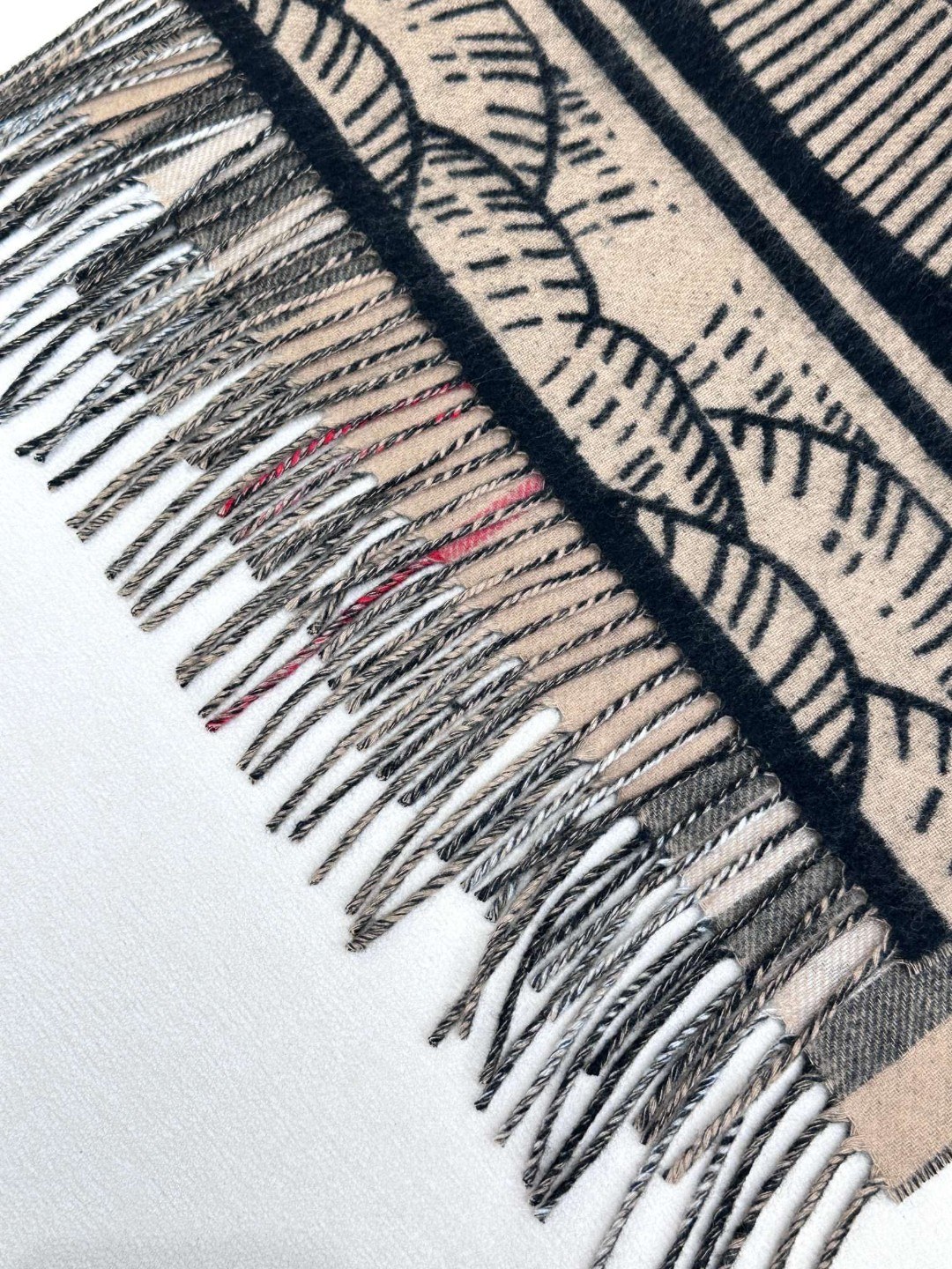 BURBERRY ｜ 天体独角兽围巾格纹拼天体印花纯羊绒提花围巾（AB版）尺寸：210cmx45cm独角