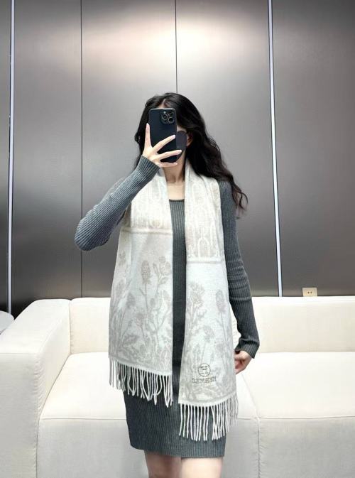 Elegant Floral Pattern Cashmere Scarf for Women and Men, 30cm x 180cm 14 Elegant Floral Pattern Cashmere Scarf for Women and Men, 30cm x 180cm