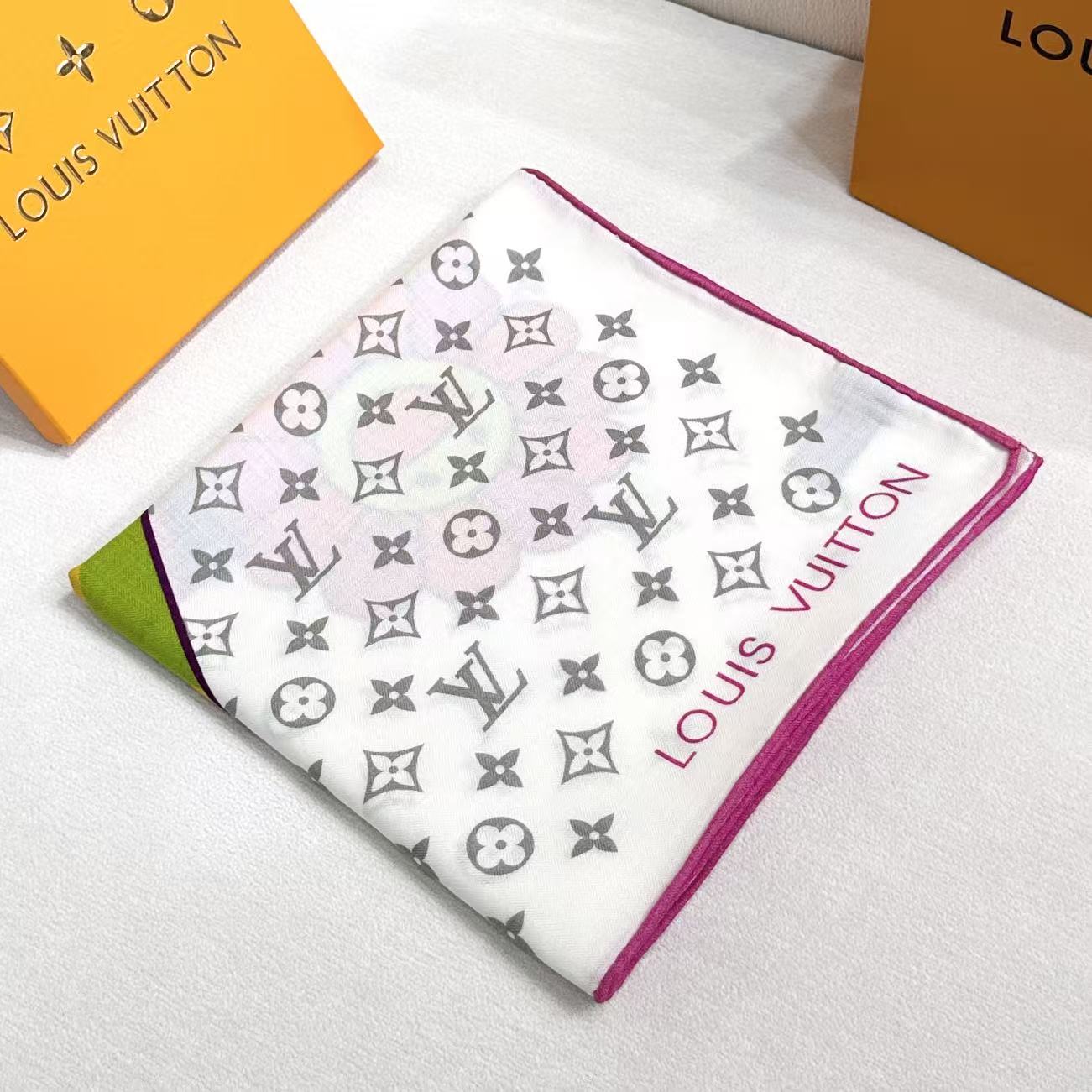 LV x TM SUPERFLAT方巾【顶级丝绒双面同色方巾】LV x TM Monogram SuPe