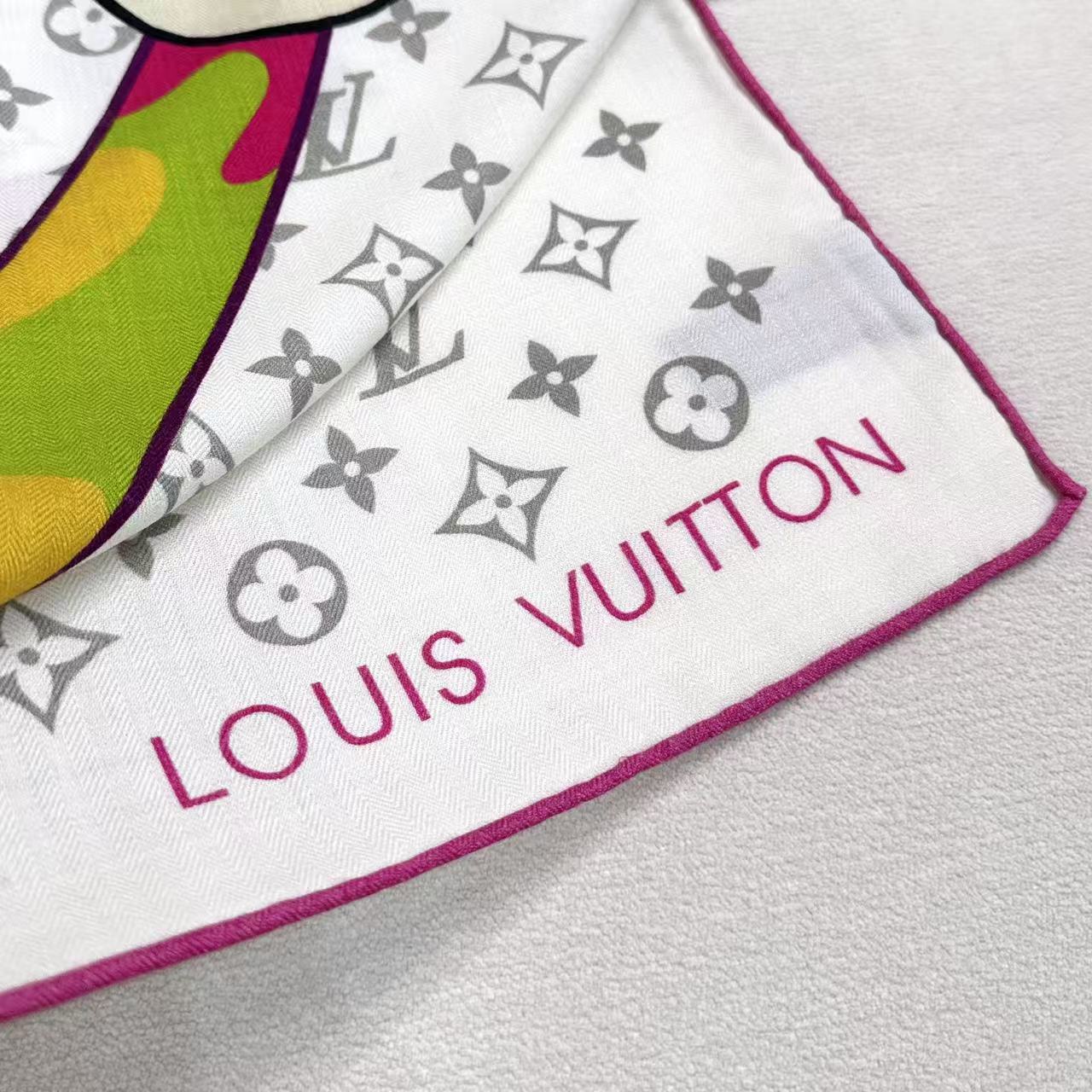 LV x TM SUPERFLAT方巾【顶级丝绒双面同色方巾】LV x TM Monogram SuPe