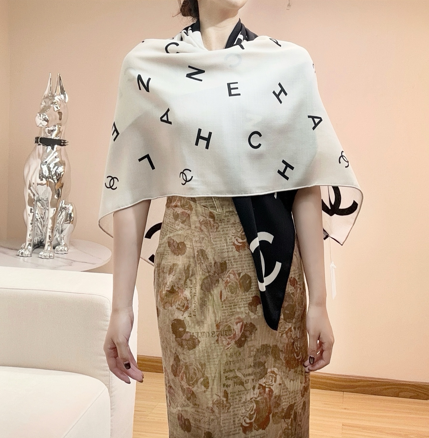 💟新品上新🌈Chanel 25年秋冬新品丝绒 Chanel 25s秋【140顶级丝毛双面同色披肩】 秋冬