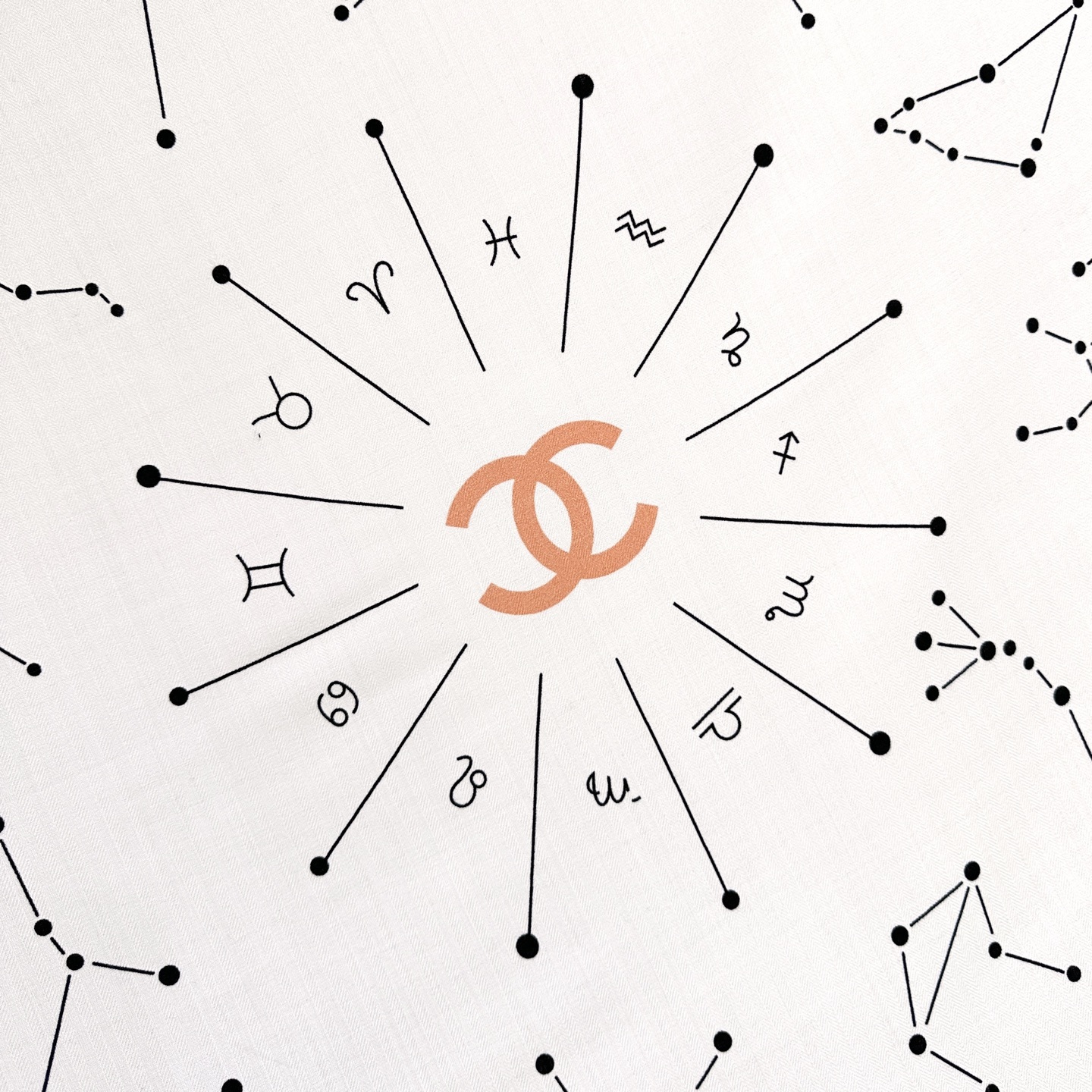 Chanel ~25秋冬新品~【十二星座系列】【140双面丝毛披肩】手工卷边丝毛方巾(30%桑蚕丝70%