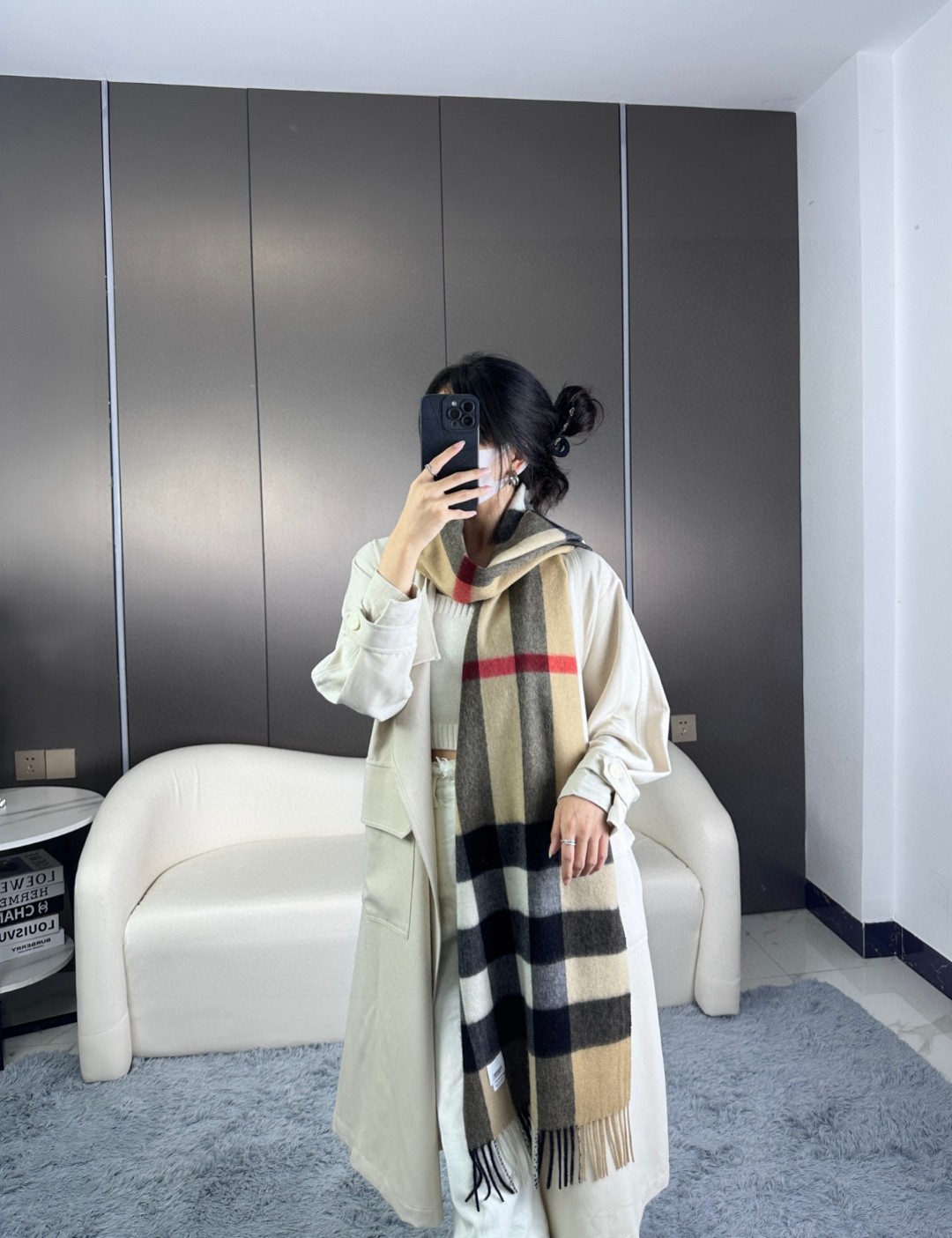 Burberry 王牌口碑burberry深度 羊绒格子围巾‼ 最新品相 目前 都换上了新标 中的
