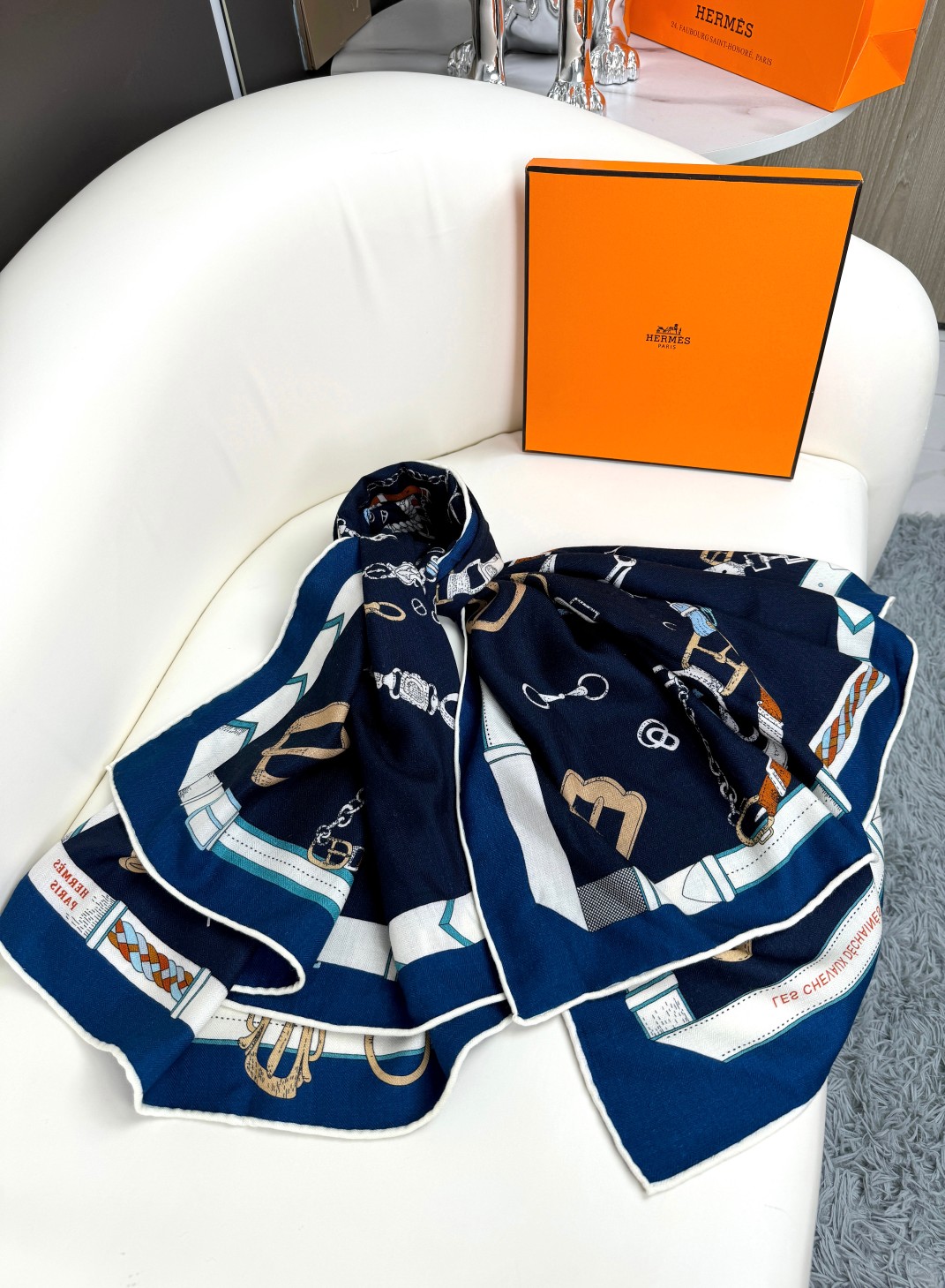 2025年专柜同步 最新款Hermes【双面同色】【跃动的马儿 140】‼️顶级丝羊绒工艺超值‼️爱马仕