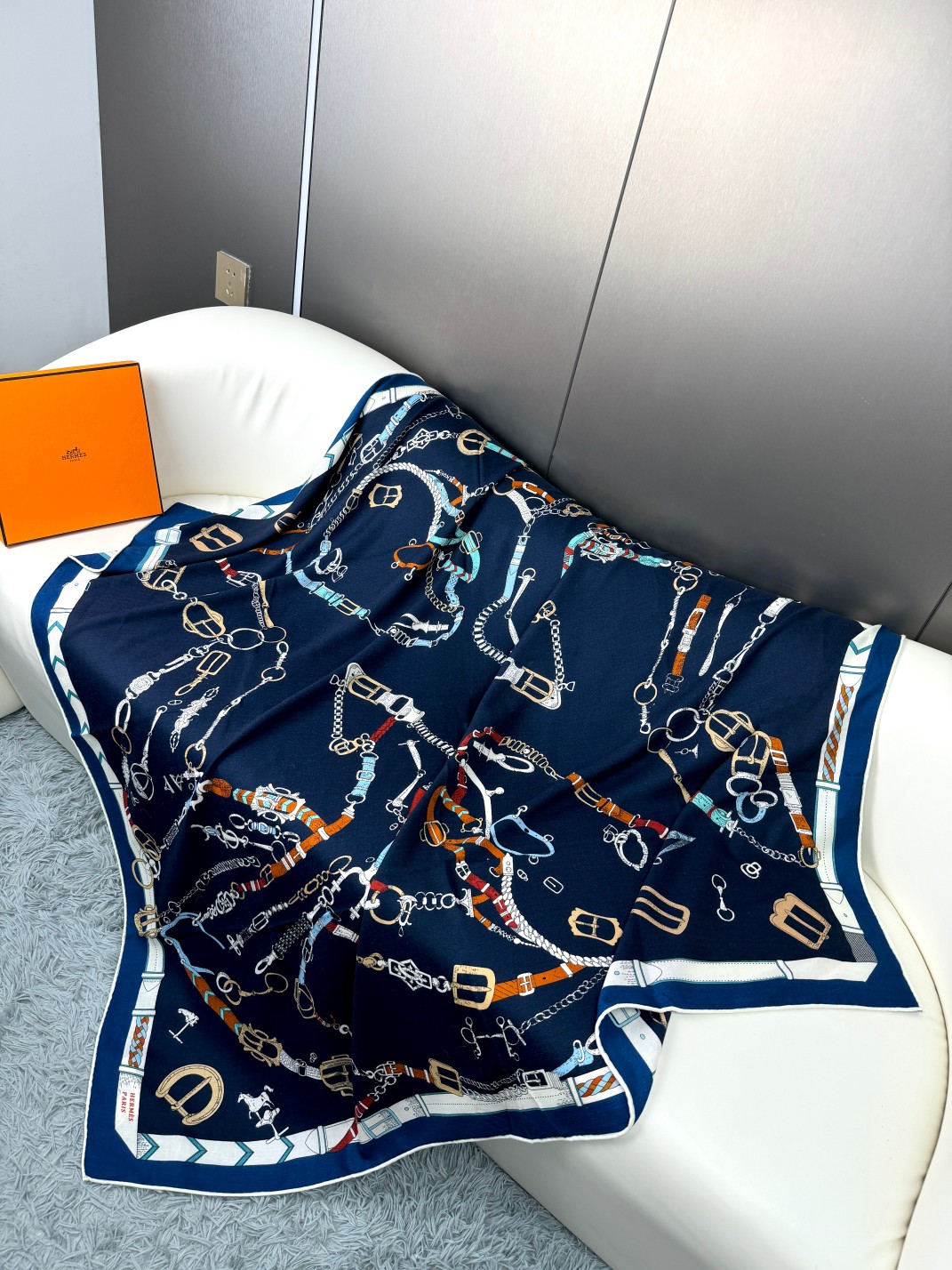 2025年专柜同步 最新款Hermes【双面同色】【跃动的马儿 140】‼️顶级丝羊绒工艺超值‼️爱马仕