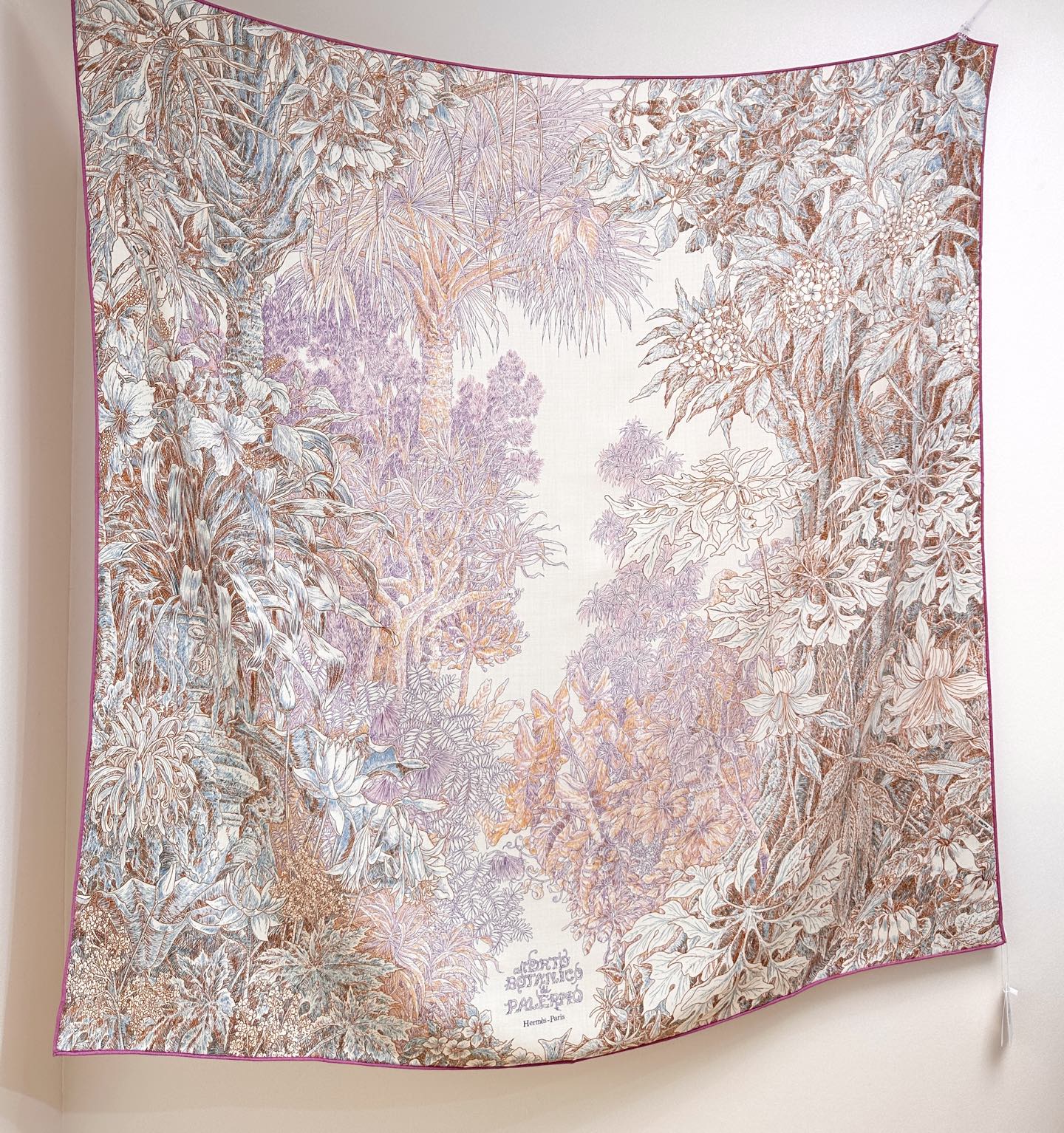 【双面同色 丝毛款】羊绒新款 买了都说好看‼️推荐💕【巴勒莫植物园 140】羊绒方巾‼️H家ZG爆款🎁💟