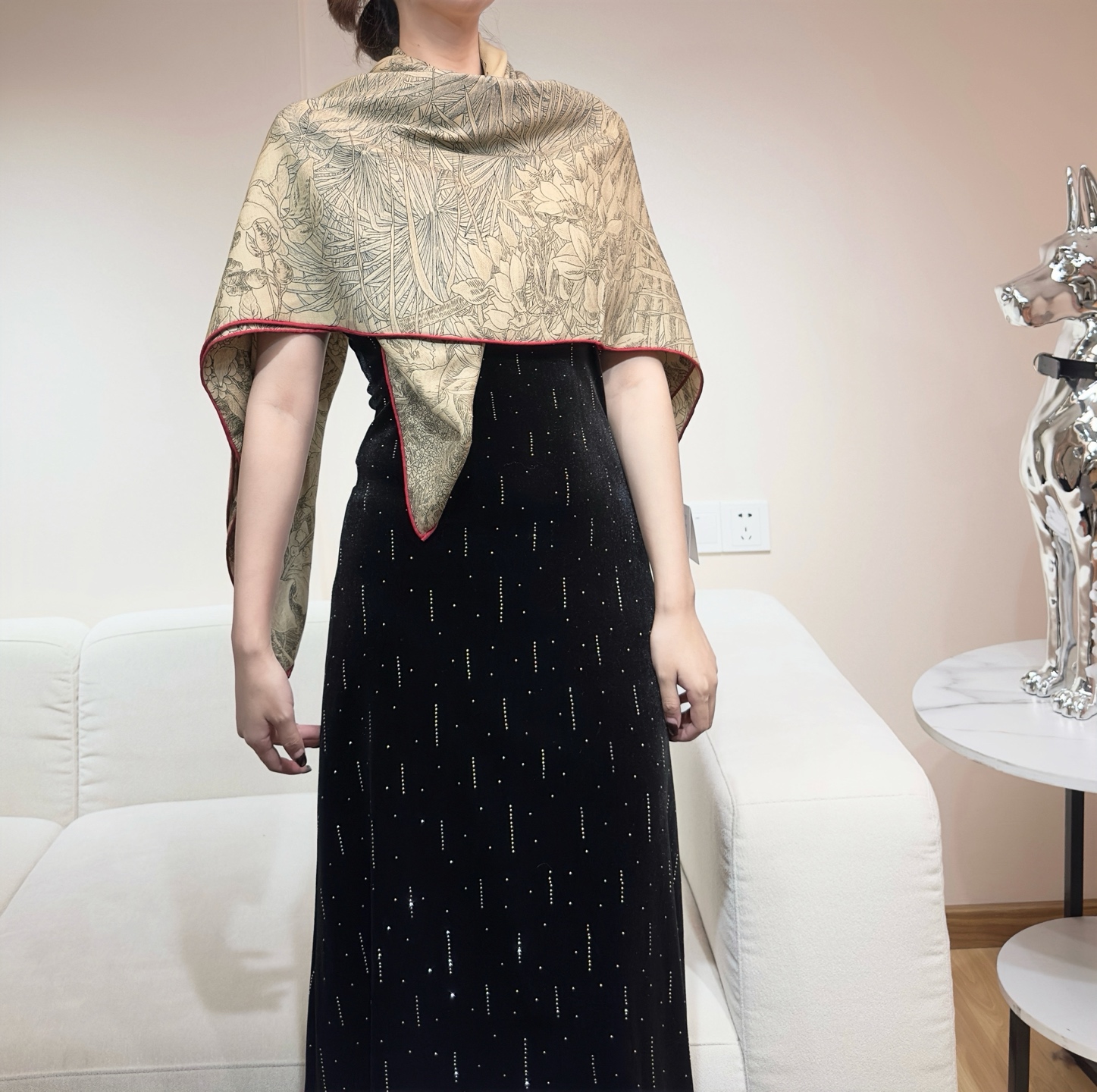 【双面同色 丝毛款】羊绒新款 买了都说好看‼️推荐💕【巴勒莫植物园 140】羊绒方巾‼️H家ZG爆款🎁💟