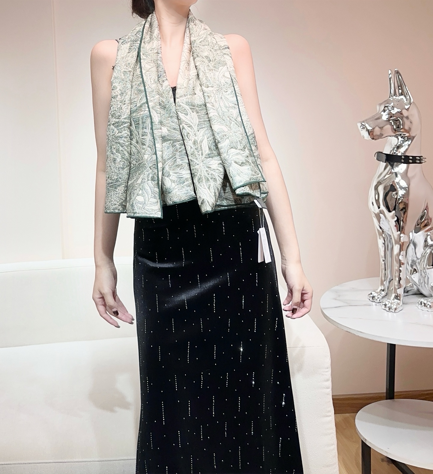 【双面同色 丝毛款】羊绒新款 买了都说好看‼️推荐💕【巴勒莫植物园 140】羊绒方巾‼️H家ZG爆款🎁💟