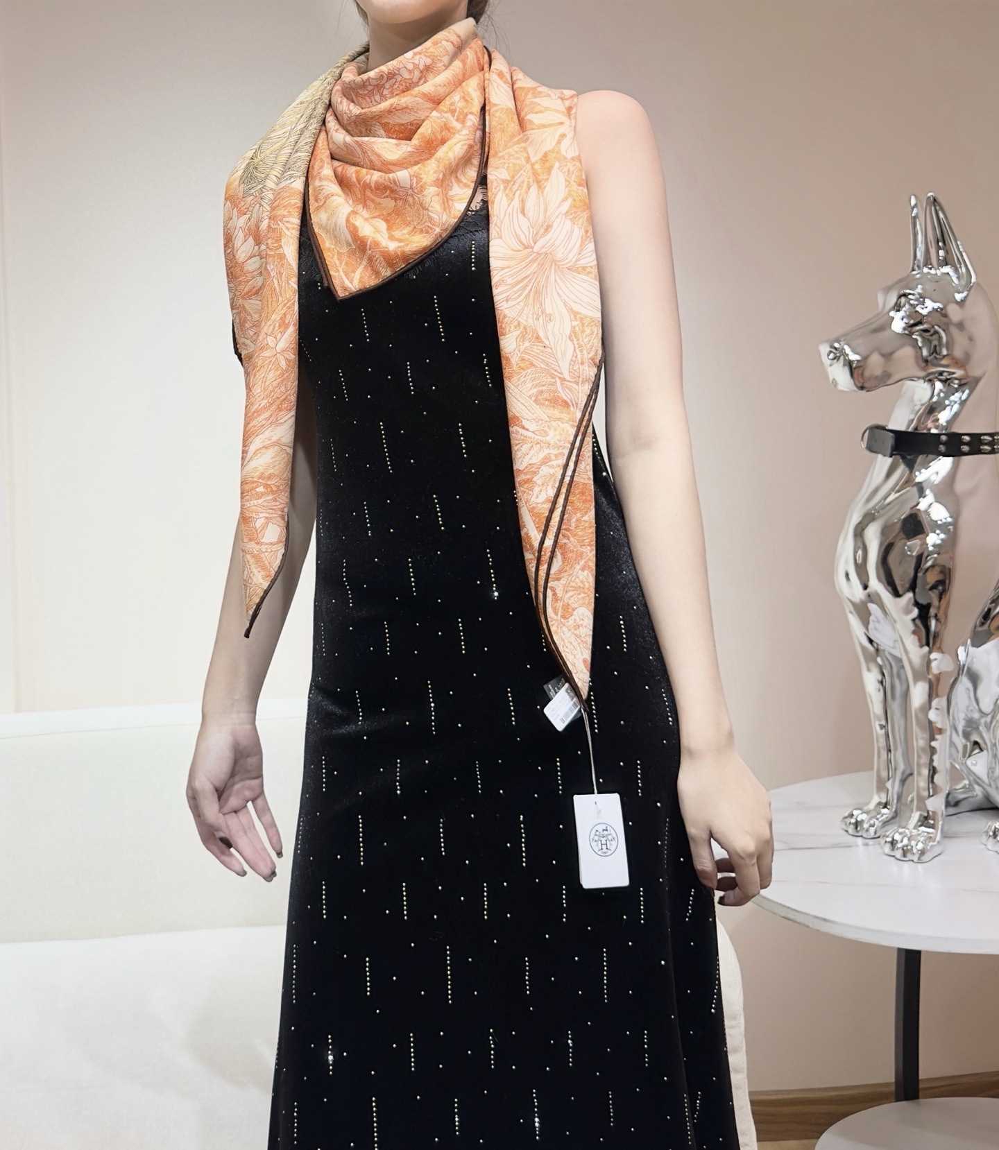 【双面同色 丝毛款】羊绒新款 买了都说好看‼️推荐💕【巴勒莫植物园 140】羊绒方巾‼️H家ZG爆款🎁💟