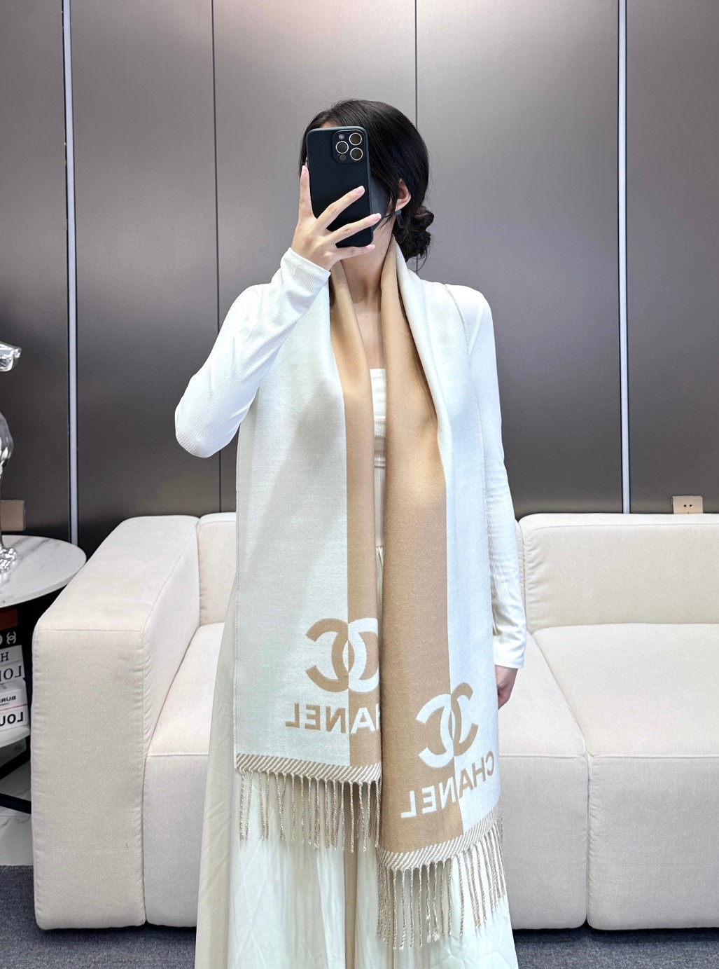 Chanel 𝐂𝐇𝐀𝐍𝐄𝐋新《双面拼色提花》裸粉色