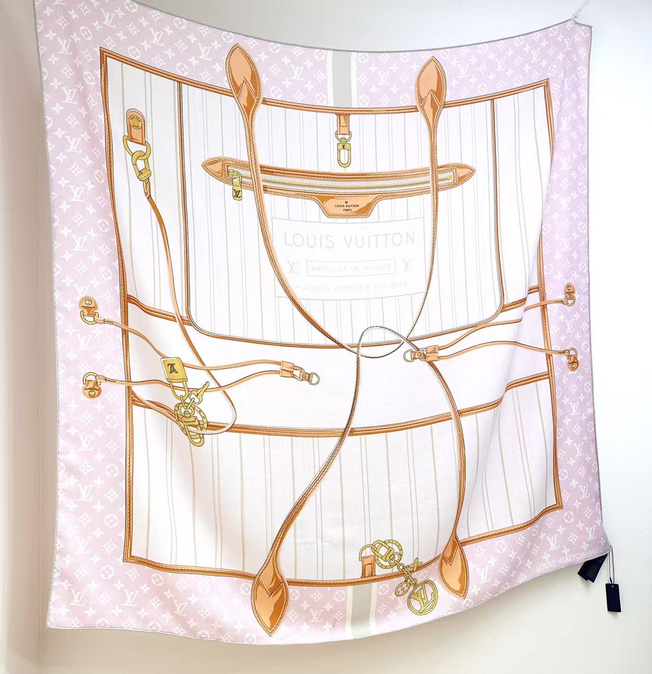 Louis Vuitton 90 手感柔软绝对独一无二❗金字塔尖的数码印花，My Neverfull 丝