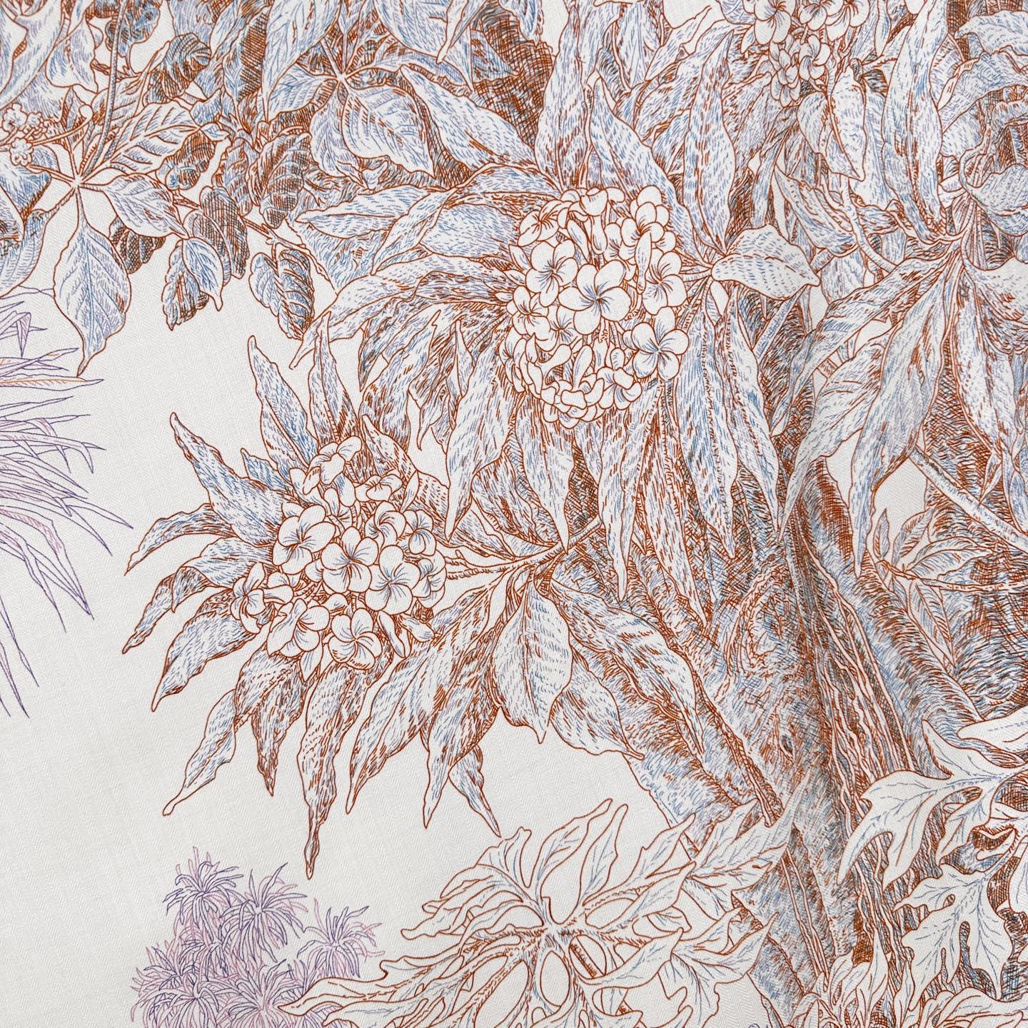 【双面同色 丝毛款】羊绒新款 买了都说好看‼️推荐💕【巴勒莫植物园 140】羊绒方巾‼️H家ZG爆款🎁💟