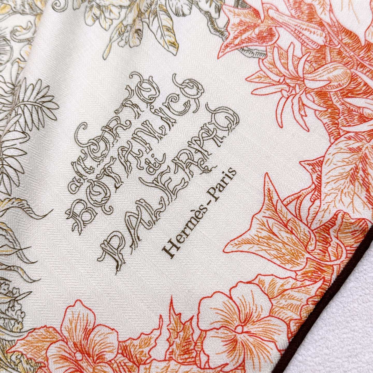 【双面同色 丝毛款】羊绒新款 买了都说好看‼️推荐💕【巴勒莫植物园 140】羊绒方巾‼️H家ZG爆款🎁💟