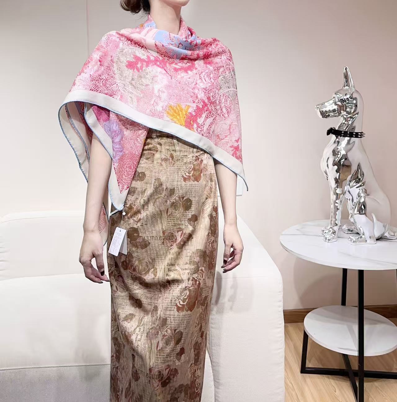 2025年专柜同步 最新款Hermes【双面同色】【爱马仕旗舰 140】‼️顶级丝羊绒工艺超值‼️爱马仕