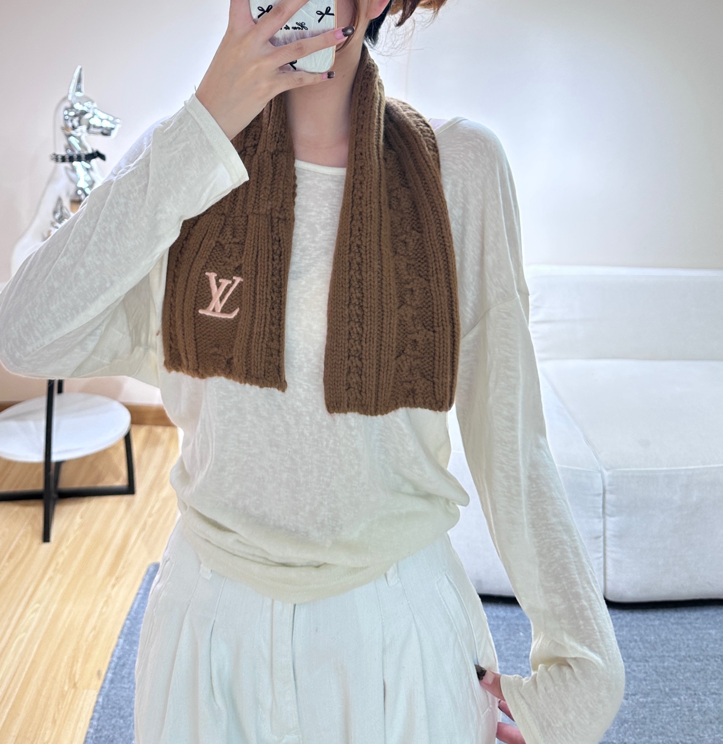 ❤️上新！LV永不冻结围脖 135*20cm 100%羊毛 Never Freeze 围巾选用柔暖羊毛 