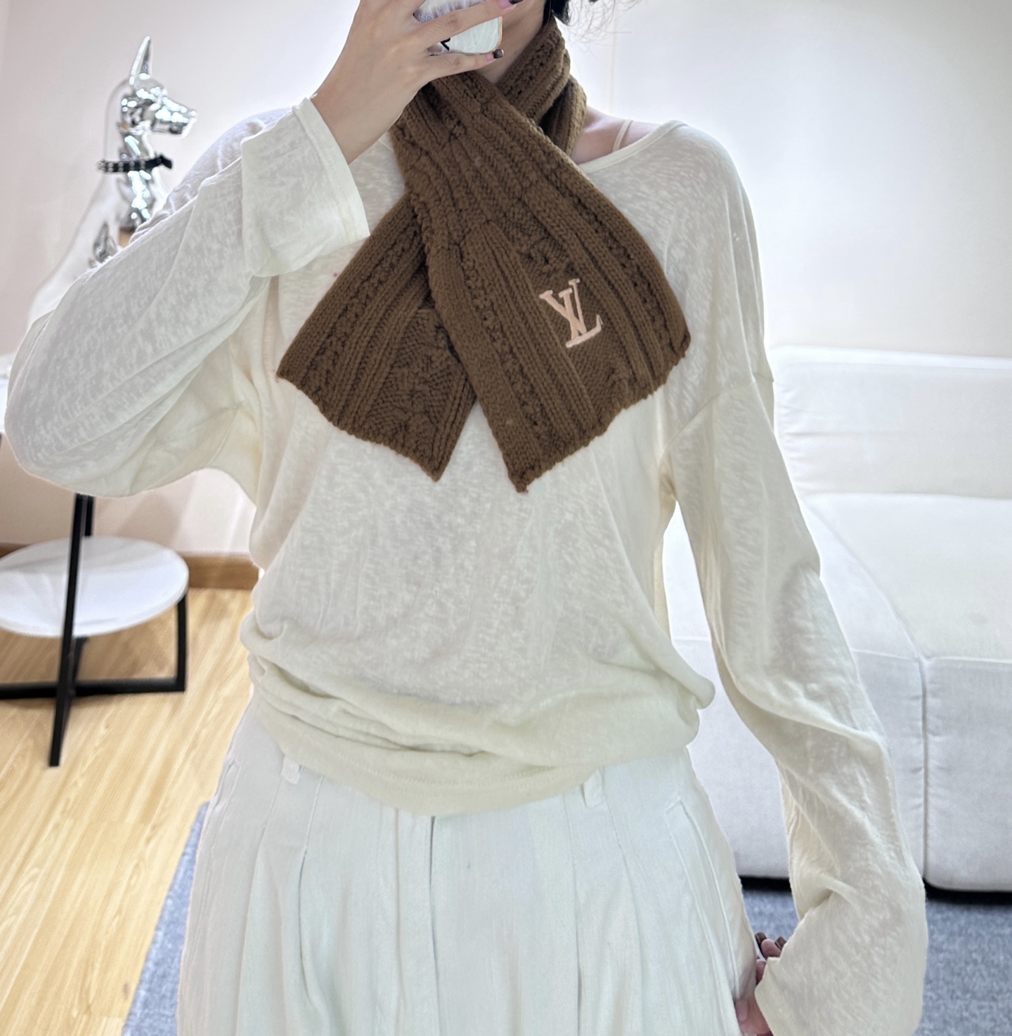 ❤️上新！LV永不冻结围脖 135*20cm 100%羊毛 Never Freeze 围巾选用柔暖羊毛 