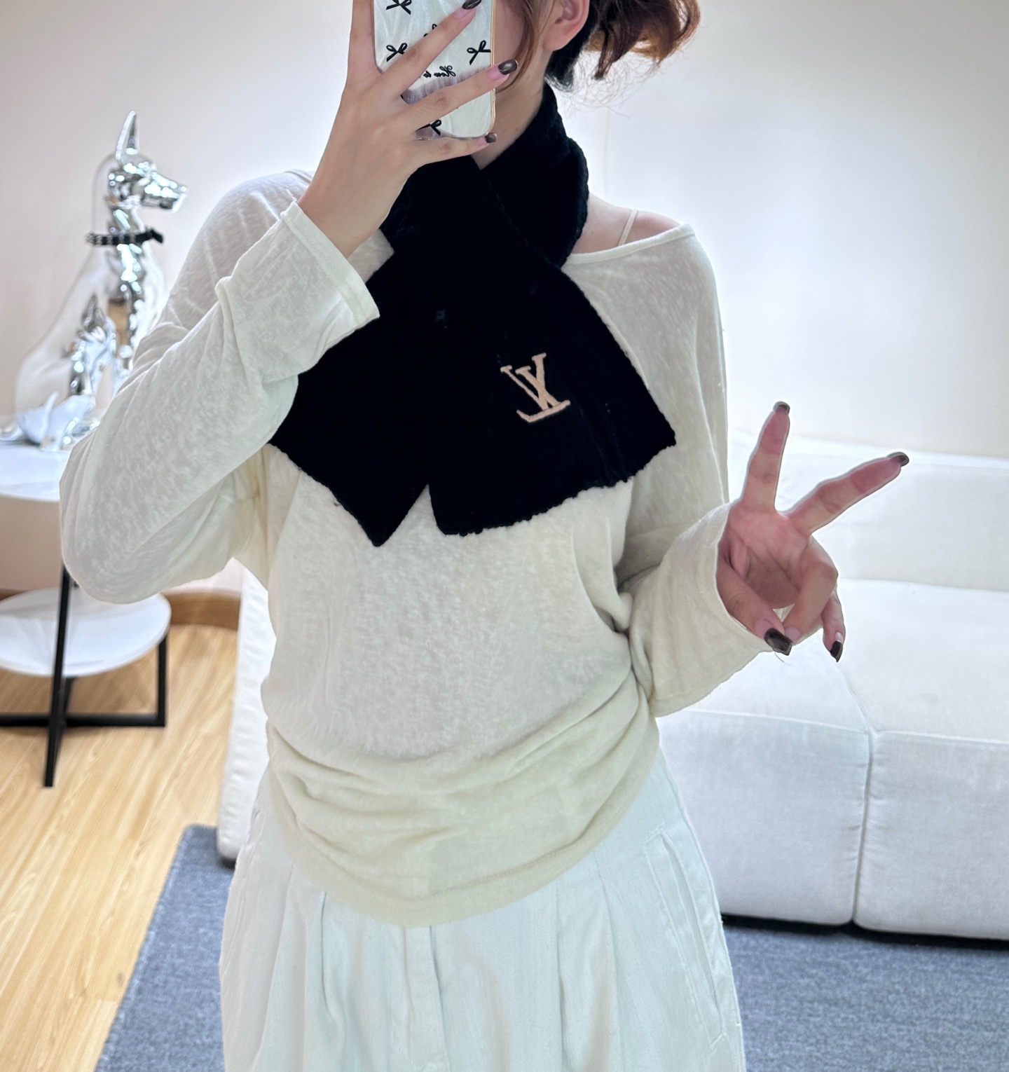 ❤️上新！LV永不冻结围脖 135*20cm 100%羊毛 Never Freeze 围巾选用柔暖羊毛 