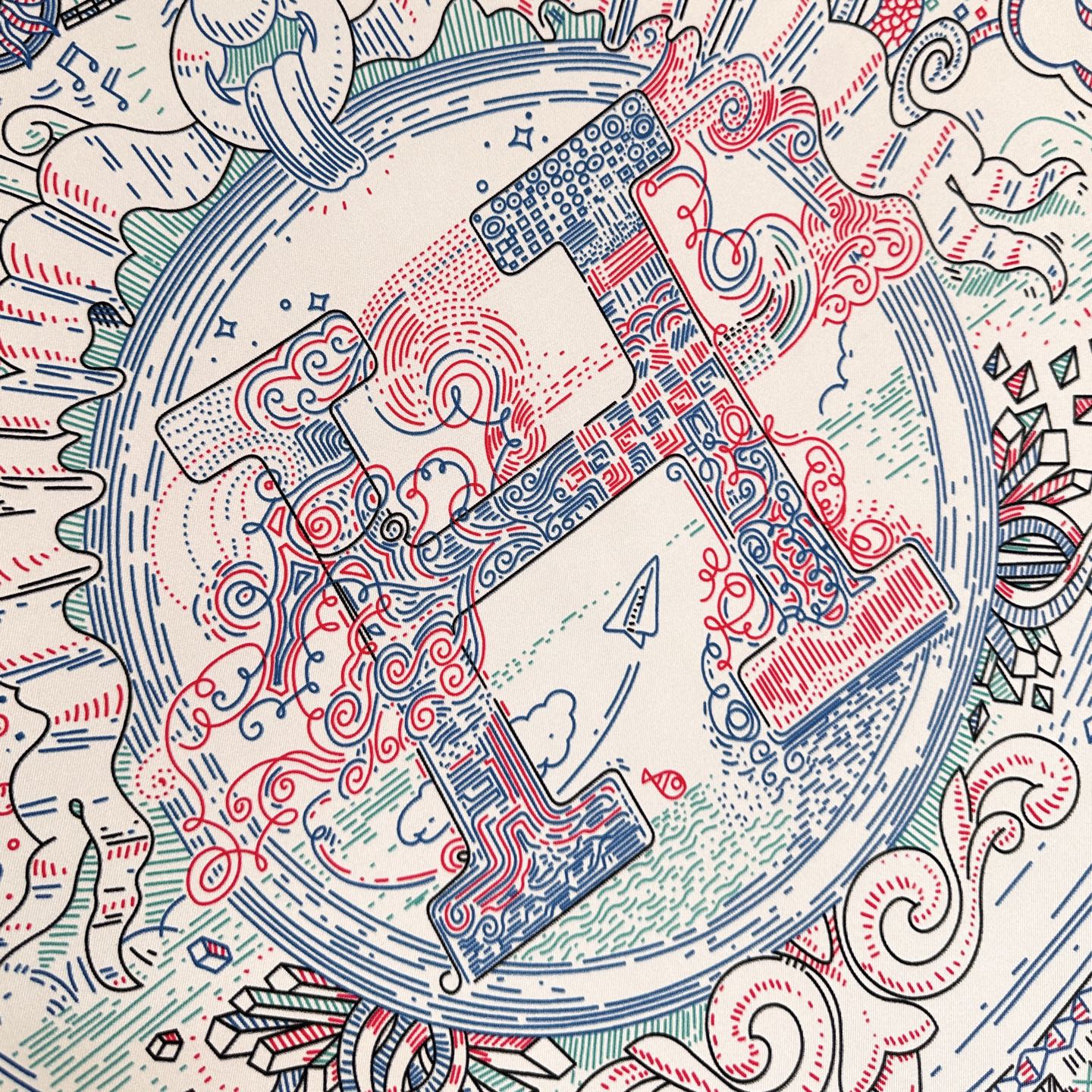 “正在接通中”90方巾【18mm顶级真丝双面同色印花】手工卷边斜纹真丝方巾（100%桑蚕丝）。这款爱马仕