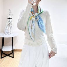 24号之谜”90方巾-Hermes 18mm顶级真丝双面同色印花 24号之谜”90方巾-Hermes 18mm顶级真丝双面同色印花