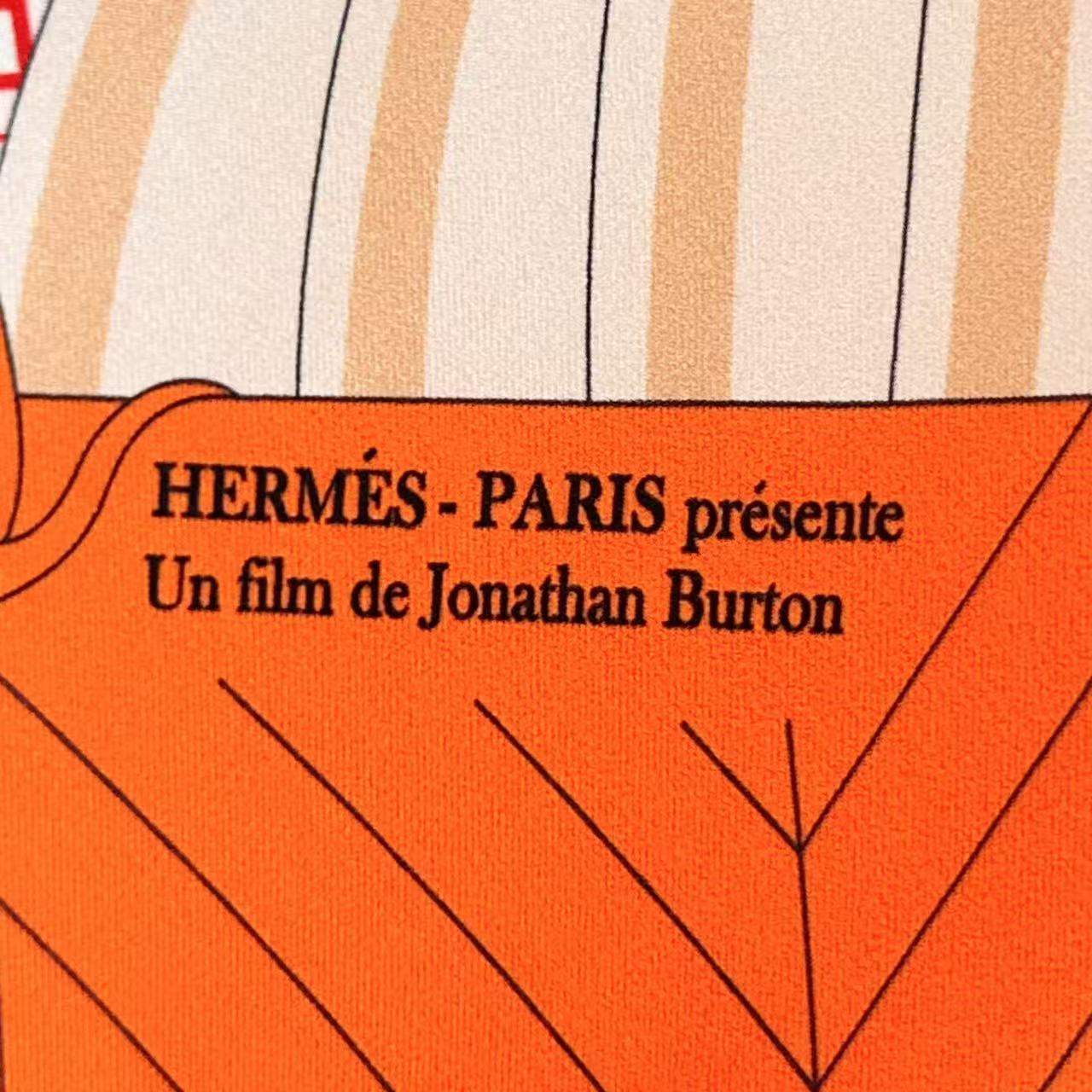 24号之谜”90方巾-Hermes  18mm顶级真丝双面同色印花