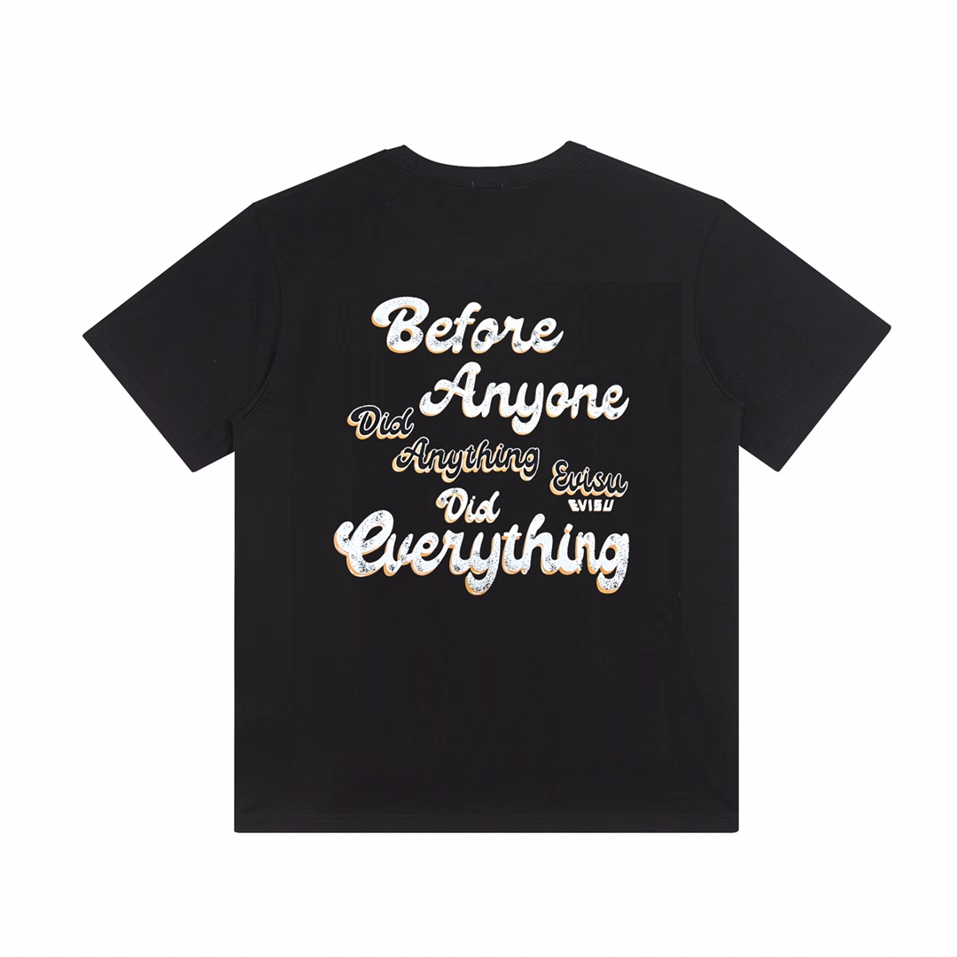 Evisu Short-Sleeve T-Shirts in Black and White, 32 Available Sizes S-XL - 图片 2