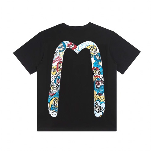 EVISU Daruma Graphic Print Crew Neck Short Sleeve T-Shirt 1 EVISU Daruma Graphic Print Crew Neck Short Sleeve T-Shirt