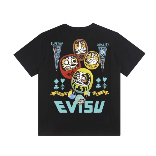 EVISU Short Sleeve T-Shirt with Daruma Doll Graphic Print - Superior Quality 1 EVISU Short Sleeve T-Shirt with Daruma Doll Graphic Print - Superior Quality