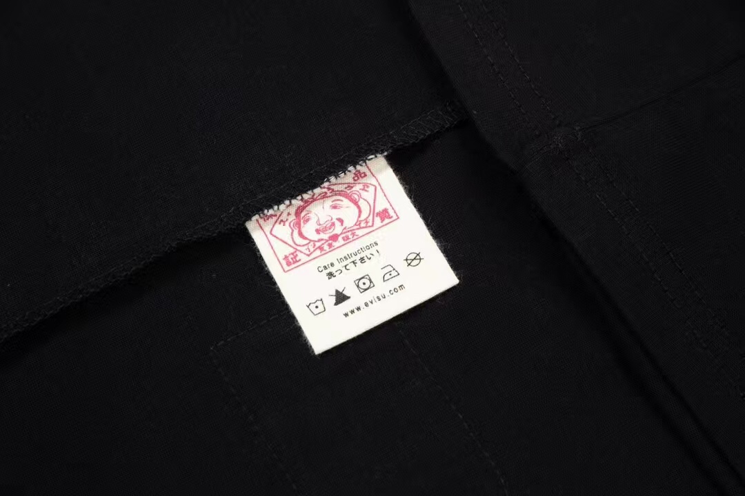 MDL N001 EVISU Short-Sleeve T-Shirts in Black and White, 32 Pieces, Sizes S-XL - 图片 7